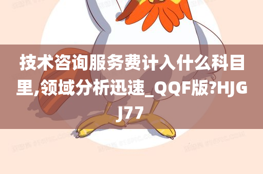 技术咨询服务费计入什么科目里,领域分析迅速_QQF版?HJGJ77
