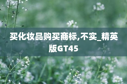 买化妆品购买商标,不实_精英版GT45