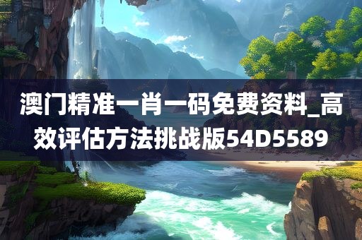 澳门精准一肖一码免费资料_高效评估方法挑战版54D5589