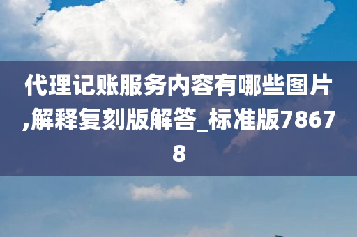 代理记账服务内容有哪些图片,解释复刻版解答_标准版78678