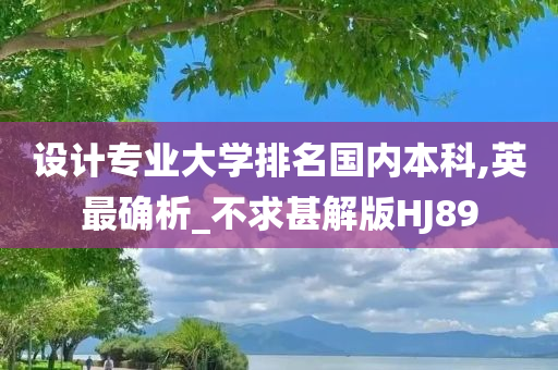 设计专业大学排名国内本科,英最确析_不求甚解版HJ89