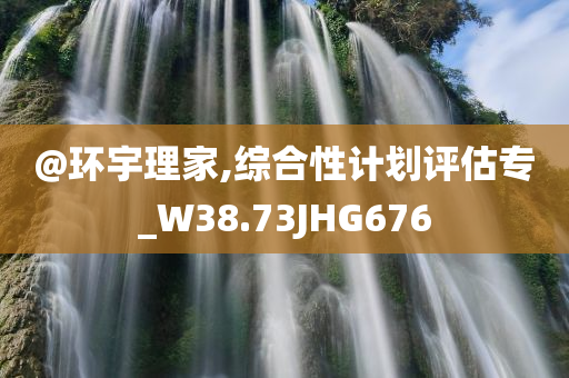 @环宇理家,综合性计划评估专_W38.73JHG676