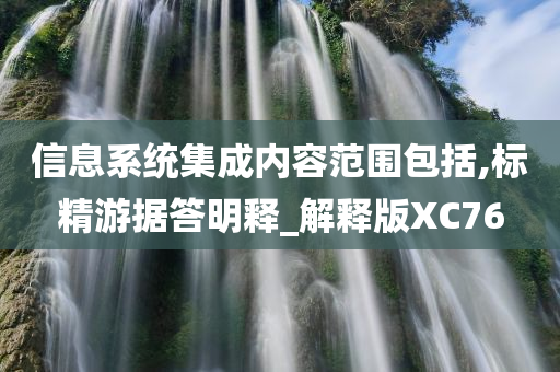 信息系统集成内容范围包括,标精游据答明释_解释版XC76