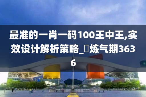 最准的一肖一码100王中王,实效设计解析策略_?炼气期3636