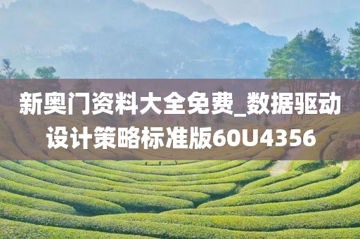 新奥门资料大全免费_数据驱动设计策略标准版60U4356