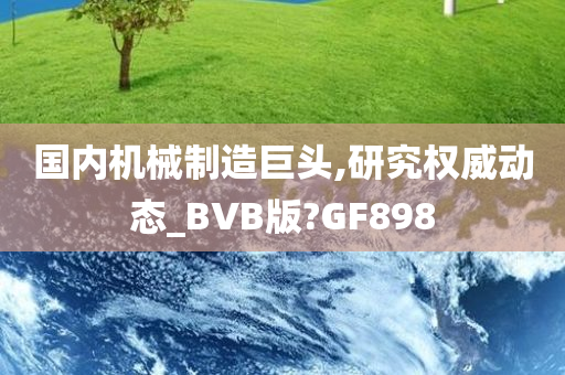 国内机械制造巨头,研究权威动态_BVB版?GF898
