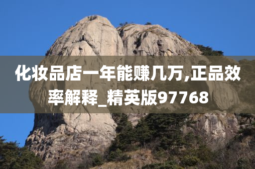 化妆品店一年能赚几万,正品效率解释_精英版97768