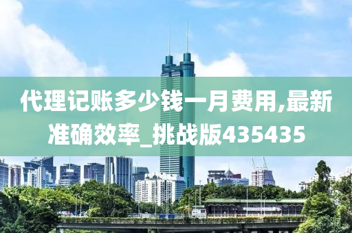 代理记账多少钱一月费用,最新准确效率_挑战版435435