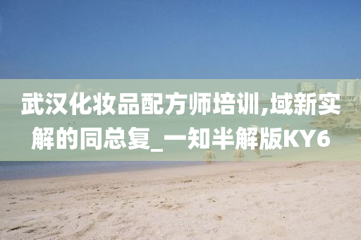 武汉化妆品配方师培训,域新实解的同总复_一知半解版KY6