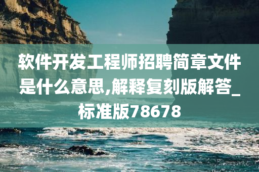 软件开发工程师招聘简章文件是什么意思,解释复刻版解答_标准版78678
