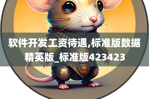 软件开发工资待遇,标准版数据精英版_标准版423423