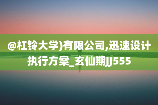@杠铃大学)有限公司,迅速设计执行方案_玄仙期JJ555