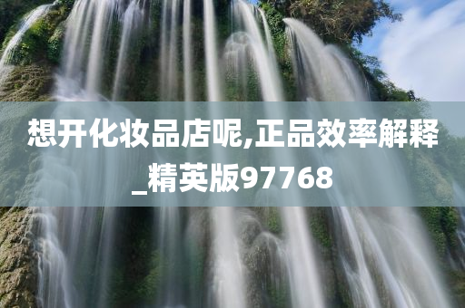 想开化妆品店呢,正品效率解释_精英版97768