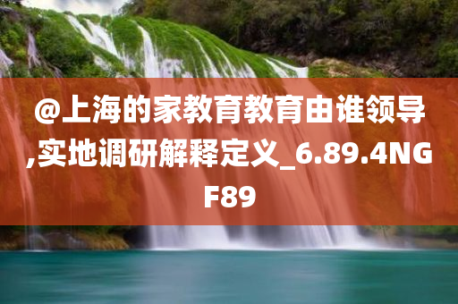 @上海的家教育教育由谁领导,实地调研解释定义_6.89.4NGF89