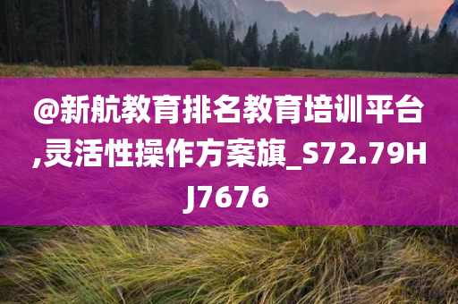 @新航教育排名教育培训平台,灵活性操作方案旗_S72.79HJ7676