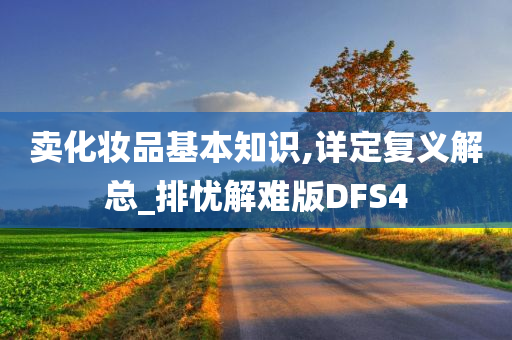 卖化妆品基本知识,详定复义解总_排忧解难版DFS4