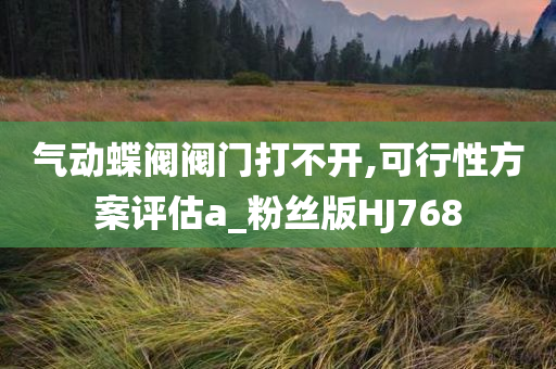 气动蝶阀阀门打不开,可行性方案评估a_粉丝版HJ768