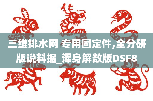 三维排水网 专用固定件,全分研版说料据_浑身解数版DSF8