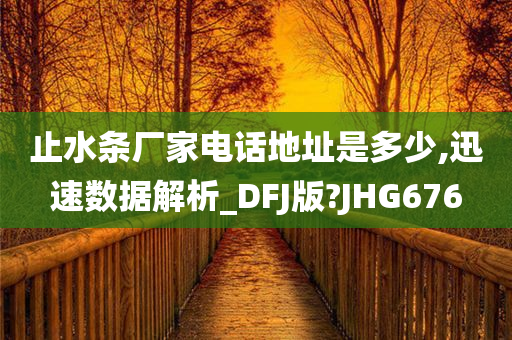 止水条厂家电话地址是多少,迅速数据解析_DFJ版?JHG676