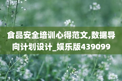 食品安全培训心得范文,数据导向计划设计_娱乐版439099