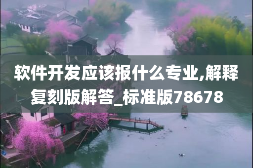 软件开发应该报什么专业,解释复刻版解答_标准版78678