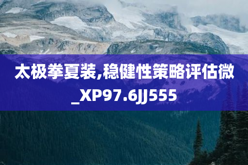 太极拳夏装,稳健性策略评估微_XP97.6JJ555