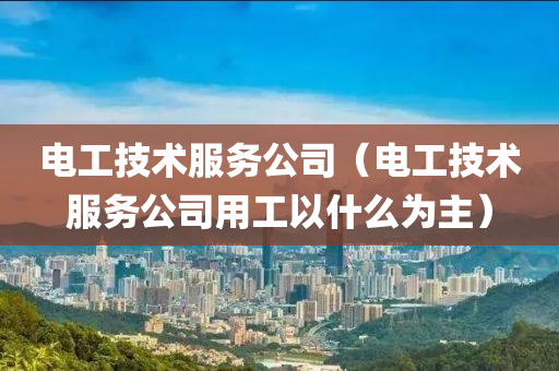 电工技术服务公司（电工技术服务公司用工以什么为主）