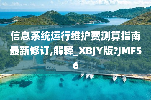 信息系统运行维护费测算指南最新修订,解释_XBJY版?JMF56