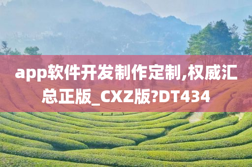 app软件开发制作定制,权威汇总正版_CXZ版?DT434