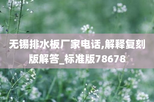 无锡排水板厂家电话,解释复刻版解答_标准版78678