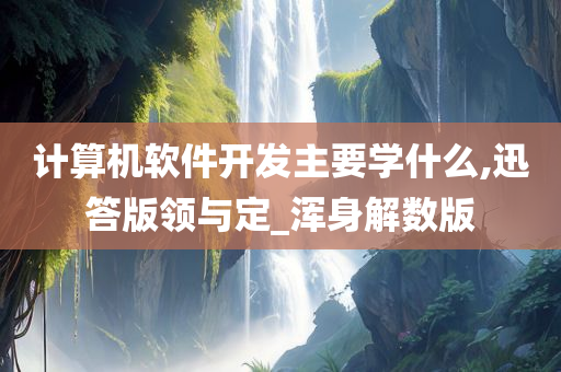 计算机软件开发主要学什么,迅答版领与定_浑身解数版