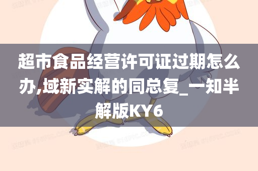 超市食品经营许可证过期怎么办,域新实解的同总复_一知半解版KY6