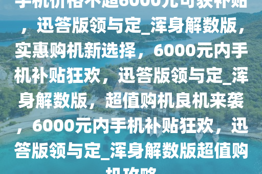 手机价格不超6000元可获补贴，迅答版领与定_浑身解数版，实惠购机新选择，6000元内手机补贴狂欢，迅答版领与定_浑身解数版，超值购机良机来袭，6000元内手机补贴狂欢，迅答版领与定_浑身解数版超值购机攻略
