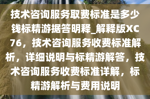 技术咨询服务取费标准是多少钱标精游据答明释_解释版XC76，技术咨询服务收费标准解析，详细说明与标精游解答，技术咨询服务收费标准详解，标精游解析与费用说明