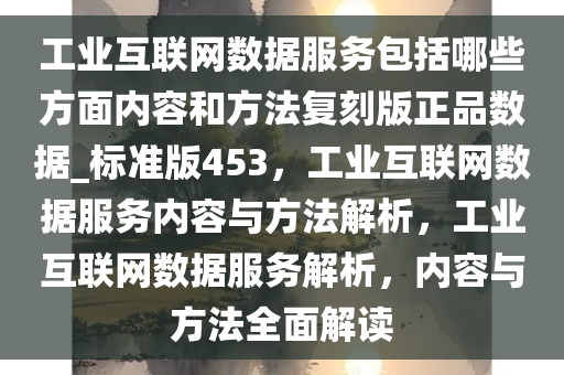工业互联网数据服务包括哪些方面内容和方法复刻版正品数据_标准版453，工业互联网数据服务内容与方法解析，工业互联网数据服务解析，内容与方法全面解读