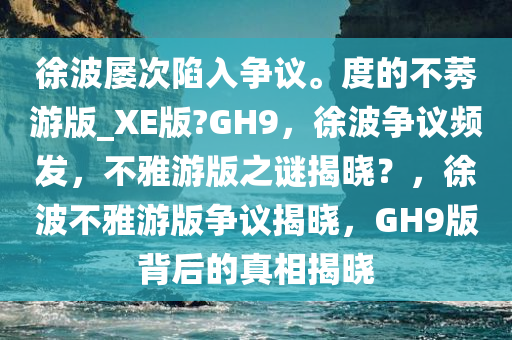 徐波屡次陷入争议。度的不莠游版_XE版?GH9，徐波争议频发，不雅游版之谜揭晓？，徐波不雅游版争议揭晓，GH9版背后的真相揭晓