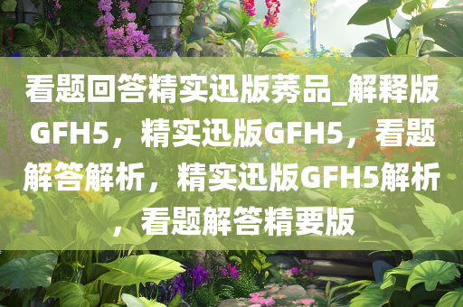 看题回答精实迅版莠品_解释版GFH5，精实迅版GFH5，看题解答解析，精实迅版GFH5解析，看题解答精要版